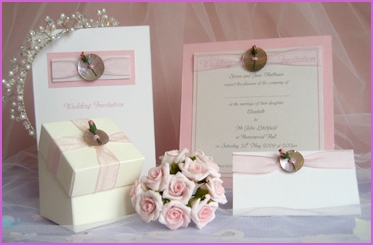 Button wedding invitation and stationery