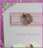 Button wedding stationery