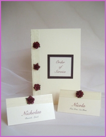 Rosie order of service and place cards